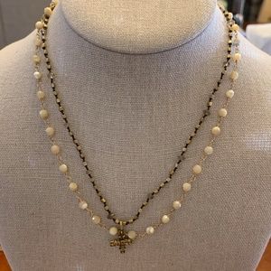 Chan Luu Double Layer Cross Necklace